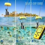 Portable Sonar Alarm Fish Finder with Sonar Transducer and LCD Display, for Kayak Fishing Boat Fishing Ice Fishing
