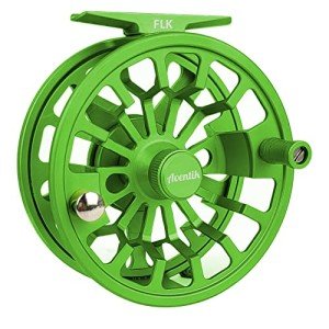 Aventik FLK Fly Fishing Reel Aluminum Trout 3/5, 5/7, 7/9wt Large Arbor Freshwater Fly Reel with Line (Green 7/9)