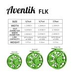 Aventik FLK Fly Fishing Reel Aluminum Trout 3/5, 5/7, 7/9wt Large Arbor Freshwater Fly Reel with Line (Green 7/9)