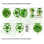 Aventik FLK Fly Fishing Reel Aluminum Trout 3/5, 5/7, 7/9wt Large Arbor Freshwater Fly Reel with Line (Green 7/9)