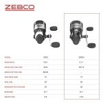 Zebco Bullet Spincast Fishing Reel, Size 30 Reel, Fast 29.6 Inches Per Turn, GripEm All-Weather Handle Knobs, Pre-Spooled with 10-Pound Zebco Fishing Line, Black, Clam Packaging