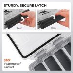 KastKing HyperSeal Waterproof Tackle Box, 3600 and 3700 Tackle Trays, Fishing Tackle Box Organizer with Removable Dividers, Lure Box and Terminal Tackle Storage,Black