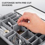 KastKing HyperSeal Waterproof Tackle Box, 3600 and 3700 Tackle Trays, Fishing Tackle Box Organizer with Removable Dividers, Lure Box and Terminal Tackle Storage,Black