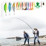 WITOROR Fishing Lures, 144Pcs Fishing Tackle Box Included Crankbaits, Spoon, Hooks, Jigs, Weights and More Fishing Gear Lures Kit Set, Fishing Bait Lure Gear Kit Fishing Gifts for Men Bass Freshwater