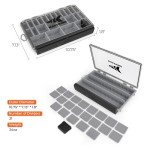 KastKing HyperSeal Waterproof Tackle Box, 3600 and 3700 Tackle Trays, Fishing Tackle Box Organizer with Removable Dividers, Lure Box and Terminal Tackle Storage,Black