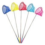 Skrtuan Kids Telescopic Butterfly Fishing Nets Great for Catching Insect Net Perfect Outdoor Tools for Catching Bugs Fish Insect Ladybird, Extendable 34 Inches and Anti Slip Grip (5 Pack)