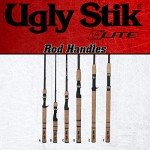 Shakespeare Ugly Stik 6’ Elite Spinning Rod, Two Piece Spinning Rod, 8-17lb Line Rating, Medium Heavy Rod Power, Fast Action, 1/4-3/4 oz. Lure Rating
