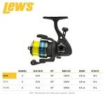 Lew's Crappie Thunder Spinning Fishing Reel, 2 Bearing System, Size 50 Reel, 5.0:1 Gear Ratio, Right or Left-Hand Retrieve, Crappie Thunder Green