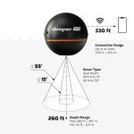 Deeper PRO Smart Sonar Fish Finder Bundle – Castable Wi-Fi Fish Finder with Smartphone Mount for Fishing Rod | Portable Depth Finder for Bank, Boat, Kayak, Ice Fishing | GPS Mapping & App Compatible