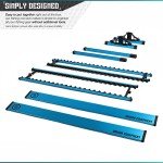 Savior Equipment Fishing Rod Rack Holder Organizer, Lightweight Aluminum Vertical Fish Pole Garage Storage Ground Display Stand, Hold Up to 48 Slots Fresh Salt Water Spinning Rods & Reel Combo, Blue