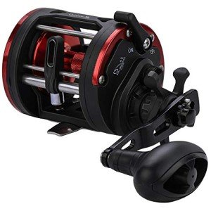 Sougayilang Trolling Reel Level Wind Conventional Reel Graphite Body Fishing Reel, Durable Stainless-Steel, Large Line Capacity-DTR30 Left Handle