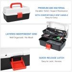 3 Layers Fishing Tackle Box with Tackle Included, 213Pcs Fishing Lures Kit Contains Weights Scale, Lip Clip, Hook Remover, Fishing Accessories, Fishing Gear for Beginners Kids, Men, Adults