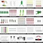 3 Layers Fishing Tackle Box with Tackle Included, 213Pcs Fishing Lures Kit Contains Weights Scale, Lip Clip, Hook Remover, Fishing Accessories, Fishing Gear for Beginners Kids, Men, Adults