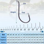 XFISHMAN Octopus Hook - Circle Hooks, Freshwater & Saltwater, Reversed Point, Up-Turned Eye, 100-Pack (Black, Size:8)