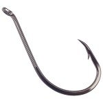 XFISHMAN Octopus Hook - Circle Hooks, Freshwater & Saltwater, Reversed Point, Up-Turned Eye, 100-Pack (Black, Size:8)