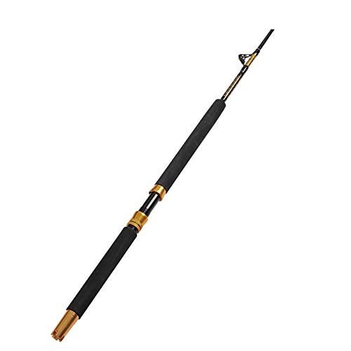 Fiblink 1-Piece/2-Piece Saltwater Offshore Heavy Trolling Rod Big Game Roller Rod Conventional Boat Fishing Pole (5 Feet 6 Inch, 30-50 lb/50-80 lb/80-120 lb) (30-50 lbs)