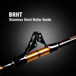 Fiblink 1-Piece/2-Piece Saltwater Offshore Heavy Trolling Rod Big Game Roller Rod Conventional Boat Fishing Pole (5 Feet 6 Inch, 30-50 lb/50-80 lb/80-120 lb) (30-50 lbs)