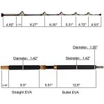 Fiblink 1-Piece/2-Piece Saltwater Offshore Heavy Trolling Rod Big Game Roller Rod Conventional Boat Fishing Pole (5 Feet 6 Inch, 30-50 lb/50-80 lb/80-120 lb) (30-50 lbs)