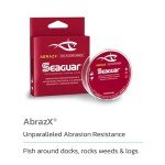 Seaguar AbrazX 100% Fluorocarbon Fishing Line 12lbs, 1000yds Break Strength/Length - 12AX1000