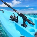 2 Pack Baitcaster/Spinning Rod Holder with Side Deck Mount (Holder + Mount)