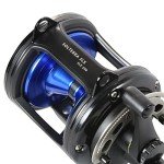 Okuma Solterra SLX Two Speed Closed Frame Lever Drag Reel Saltwater Trolling Reel, SLX-30IIb, 540yds-40lb, Black