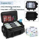 DSLEAF Waterproof Tackle Box Bag with Rod Holder, Soft Fishing Tackle Storage Bag with Non-Slip Base for Saltwater or Freshwater Fishing (Patent Design), Only Bag