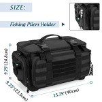 DSLEAF Waterproof Tackle Box Bag with Rod Holder, Soft Fishing Tackle Storage Bag with Non-Slip Base for Saltwater or Freshwater Fishing (Patent Design), Only Bag