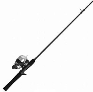 Zebco 33 Spincast Reel and Fishing Rod Combo, 6-Foot 2-Piece Fiberglass Rod with EVA Handle, Quickset Anti-Reverse Fishing Reel with Bite Alert, Silver/Black, 30
