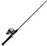Zebco 33 Spincast Reel and Fishing Rod Combo, 6-Foot 2-Piece Fiberglass Rod with EVA Handle, Quickset Anti-Reverse Fishing Reel with Bite Alert, Silver/Black, 30