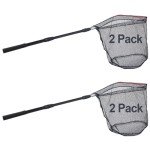 2 PacksFishing Net with Handle,Portable Telescopic Fishing Net,Telescoping Net,Fishing Net Telescoping Handle,Fish Net,Fishing Nets,Extend to 40-63 Inches for Kids Men Women,for Salmon,Catfish,Bass