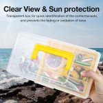 Glimstone Fishing Tackle Boxes Waterproof Premium Plastic Storage Organizer Container Box with Divider Tray for Small Parts (Tackle Box Only)