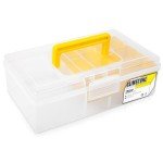 Glimstone Fishing Tackle Boxes Waterproof Premium Plastic Storage Organizer Container Box with Divider Tray for Small Parts (Tackle Box Only)