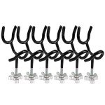 RealPlus 6pcs Boat Fishing Rod Holder, Steel Pole Holder PVC Dipped Angle Rod Holder 25 Degree