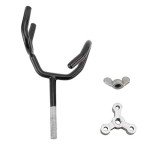 RealPlus 6pcs Boat Fishing Rod Holder, Steel Pole Holder PVC Dipped Angle Rod Holder 25 Degree