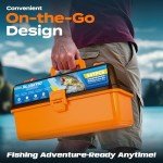 PLUSINNO Large 4-Layer Tackle Box with Tackle Included, 547Pcs Fishing Lures Kit - Pliers, Crankbait, Hooks, Weights & Accessories - Freshwater Bass Fishing Bait Lure Gear and Equipment, Gift for Men