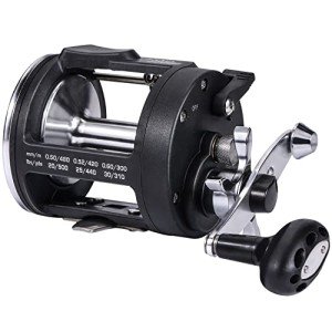 Sougayilang Trolling Reel, Level Wind Fishing Reel, Conventional Reel for Salmon-3000 Right Handle