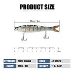 TRUSCEND Multi Jointed Swimbaits, 3pcs, Bass Trout Fishing Lures, Slow Sinking, Life-like Swimming, Freshwater Saltwater