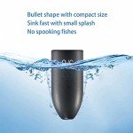 Fishfun Tungsten Bullet Fishing Weights, Insert Free Worm Sinkers, 12 Pack, 1/8oz, No Chip Black