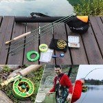 Sougayilang Fly Fishing Rod Reel Combos with Lightweight Portable Fly Rod and Fly Reel,Fly Fishing Complete Starter Package(Green)