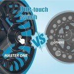 MASTER LOGIC Fly Fishing Reel 5/6wt, Aluminum Alloy Body, Matt Gray
