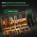 Round Baitcasting Reel, Trolling Reel, 4.2:1 Gear Ratios Lure Fishing Baitcasting Reel, Inshore Saltwater Fishing Baitcasting Reel, Metal Body Fishing Reel for Salmon Trout CL60 Right Hand