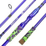 Sougayilang Inshore Saltwater Fishing Rods, 7-Foot Spinning Rods with EVA Handles, Stainless Steel Guides with Ceramic Rings, Fighting Butt