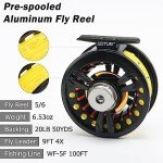 Goture Fly Fishing Rod and Reel Combo 8-Sections Fly Fishing Rod,60 Pcs Fishing Flies,Aluminum Fly Reel with Fishing Lines,Waterproof and Portable Bag