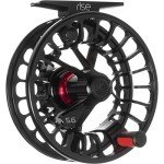 Redington Rise Fly Fishing Reel, Lightweight Design, Large Arbor and Oversized Drag Knob, Freshwater and Saltwater, Black, 5/6