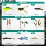 FONMANG 126Pcs Fishing Lures - 2025 New Tackle Box with Tackle Included, Fishing Kit with VIBs, Frogs, Minnows, Soft Baits, Hooks & Weights Accessories, Freshwater Lure Kit for Bass Walleye Trout