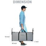 Buffalo Gear Insulated Fish Cooler Bag 40x18 Inch,Monster Leakproof Fish Kill Bag,Large Portable Waterproof Fish Bag,Keep Ice-cold More Than 48 Hours (Grey)