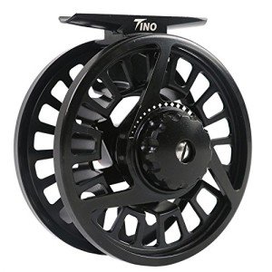Maxcatch Tino Fly Fishing Reel (3/4wt 5/6wt 7/8wt) and Pre-Loaded Fly Reel with Line Combo (Reel Only (Black), 7/8wt)
