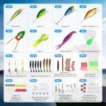 FONMANG 153Pcs Fishing Lures Tackle Box Kit – Complete Fishing Gear Set with Weights, Assorted Baits, Hooks & Tackle Included for Bass, Trout, Walleye Freshwater & Saltwater Fishing Gift for Men