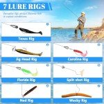 FONMANG 153Pcs Fishing Lures Tackle Box Kit – Complete Fishing Gear Set with Weights, Assorted Baits, Hooks & Tackle Included for Bass, Trout, Walleye Freshwater & Saltwater Fishing Gift for Men