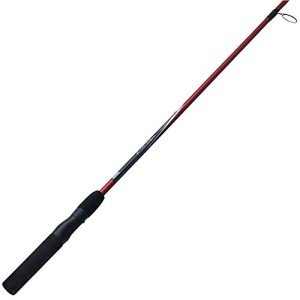 Zebco Z-Cast Spinning Fishing Rod, 6-Foot 2-Piece Durable Z-Glass Fishing Pole, Comfortable EVA Rod Handle, Shock-Ring Guides, Medium Power, Red